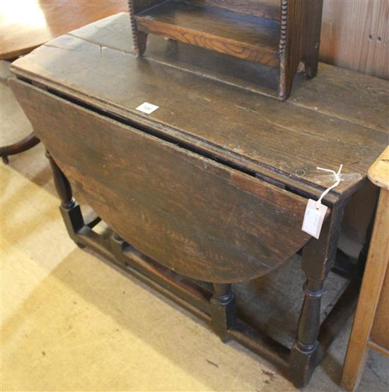 Oval oak gateleg table(-)